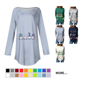 Custom Print Casual <strong>T</strong>-<strong>shirt</strong> for <strong>Christmas</strong> <strong>Long</strong> <strong>Sleeve</strong> <strong>Shirt</strong> O-Neck Women 3D Printing <strong>T</strong> <strong>Shirt</strong> for Autumn Winter - Product Image 2