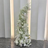 Offre Spéciale – Arche de fleurs artificielles en soie en forme de corne d'étoile pour décoration de scène de mariage transfrontalière