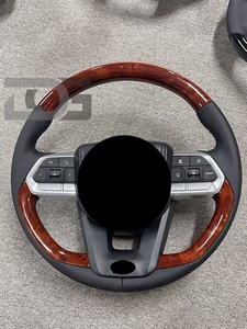 Volant pour Toyota RAV4 2013-2018, Corolla 2014-2019, <span class=keywords><strong>Scion</strong></span> <span class=keywords><strong>IM</strong></span> 2016, cuir perforé, poignée en bois, accessoires intérieurs - Product Image 3