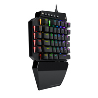 Clavier de jeu filaire rgb, utilisable avec une seule main, ergonomique, avec rétroéclairage, interface usb, meilleure vente,