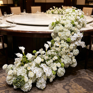 Arreglo Floral Artificial de Orquídeas Blancas y Vegetación Natural para Decoración de Jardín, Bodas y Eventos al Aire Libre - Product Image 3