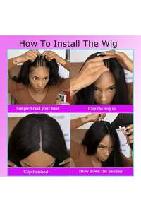 批发新款v形假发人发体波生巴西头发无胶薄部分假发U形假发与您自己的发际线混合 - Product Image 4