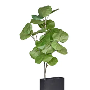 Alta Qualidade Tecido 3-Branch Uva Folhas Interior Decorativo Artificial Folha Verde Planta