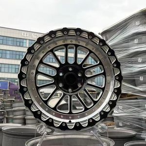 Nouvelles jantes Beadlock forgées noires brillantes usinées 17X10.5 18X8.5 18X9.5 18X10 18X11 pour BMW M2 M3 M4 M5 M6 <span class=keywords><strong>Chevrolet</strong></span> <span class=keywords><strong>Camaro</strong></span> SS C8 - Product Image 2