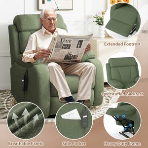 Fauteuil inclinable électrique extensible de style détente pour personnes âgées, idéal pour le bureau à domicile et le salon – En stock aux États-Unis - Product Image 4