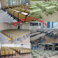 Bureau et chaise d'étudiant en métal et en bois de haute qualité meubles de classe d'université