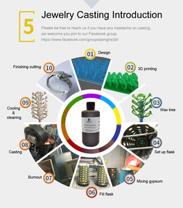 Đồ Trang Sức Bằng Nhựa Cảm Quang JAMG HE 405nm, Đúc Bằng Nhựa <span class=keywords><strong>Uv</strong></span> Để Chế Tạo Đồ Trang Sức, Mất Sáp, Nhựa <span class=keywords><strong>Castable</strong></span> Cho LCD DLP SLA - Product Image 4