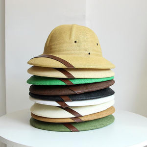 Thời trang Việt Nam hat phụ nữ người anh Explorer rơm Mũ bảo hiểm mùa hè boater xô Sun Hat Unisex rừng thợ mỏ cap - Product Image 5