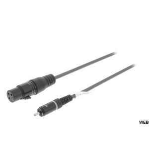 สายสัญญาณเสียง Sweex 3 เมตร XLR 3 พิน ตัวเมีย เป็น RCA ตัวผู้ โมโน - Product Image 1