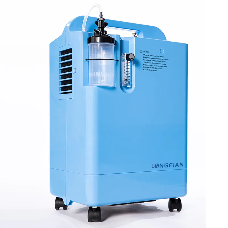 Concentrateur d'oxygène médical et à domicile, couleur bleue, 5lpm, alarme de faible pureté, 2020
