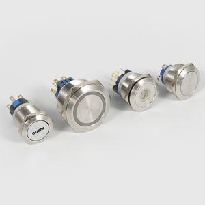 Botón pulsador de emergencia metálico IP65 con bloqueo de 12mm, 16mm, 19mm, 22mm, 25mm para panel de transformador - Product Image 1