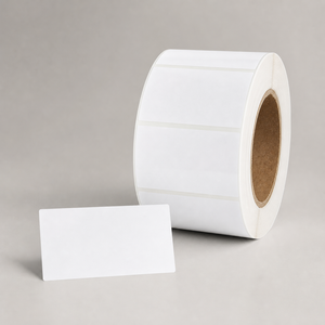Étiquettes de codes-barres à transfert thermique résistantes à l'huile, autocollantes, en PET synthétique, pour l'étiquetage des rayonnages et des cartons d'entrepôt - Product Image 2