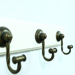 Antique Brass Trắng Đa Chức Năng Heavy Duty Treo Tường Coat Hook Rack Với 4 <span class=keywords><strong>Hooks</strong></span> Dễ Dàng Cài Đặt Cho Treo Áo Sơ Mi & Vải - Product Image 4