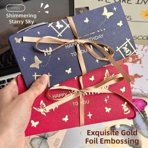 Carte de vœux lumineuse pliable en forme d'enveloppe rouge avec lumières et musique, en papier, pour les fêtes, cadeau d'anniversaire à thème dessin animé - Product Image 2
