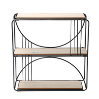 Vente en gros de présentoir mural pliable en bois mdf à 3 niveaux décorations étagère de rangement pliante suspendue pour la maison