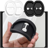 Coussinets de protection universels en silicone pour serrure de porte de véhicule, accessoires extérieurs silencieux et absorbant les chocs, housse de protection