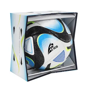 Balón de fútbol de cuero PU para mujeres, balón de fútbol femenino para entrenamiento, personalizado, suave, tamaño 5, nuevo diseño, 2023