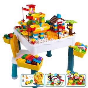 Bàn Chơi Học Tập Sáng Tạo Đa Năng Cho Trẻ Em Khối Xây Dựng Giáo Dục Bàn Hoạt Động - Product Image 6