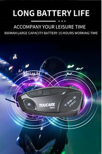 TOUCARE T30S <strong>Helmet</strong> <strong>Bluetooth</strong> Intercom <strong>for</strong> 32 Riders <strong>Motorcycle</strong>, Noise Cancellation Communication <strong>Headset</strong> IP67 Waterproof - Product Image 6