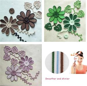 El yapımı DIY tığ iğne malzeme paketi dantel örgü ipliği merserize keten yün pamuk tığ iplik iğne ürün - Product Image 5