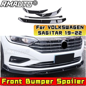 ลิ้นกันชนหน้ารถยนต์ สีดำเงา สำหรับ VOLKSWAGEN SAGITAR 2019-2022 ชุดแต่งกันชนหน้า อุปกรณ์ตกแต่งรถยนต์ - Product Image 4