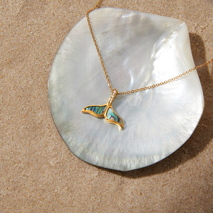 <b>Abalone</b> <b>Shell</b> Necklace Zinc Alloy Beach Style Women's Jewelry Leisure Gift Chain Pendant - Product Image 4