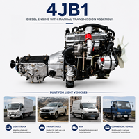 Moteur diesel refroidi par eau ISUZUU JMC JAC 4JB1, 3600 tr/min avec boîte de vitesses, pompe d'injection mécanique pour camionnette légère