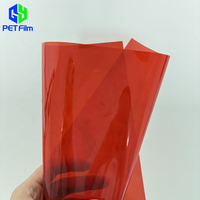 Film BOPET en polyester rouge de gros GY, découpé, soluble dans l'eau, imperméable, 50 microns, format A4/A3 pour bouquets de fleurs