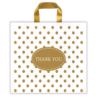 Sacs de marchandise Sacs de boutique en plastique pour petites entreprises Sac à provisions en plastique de remerciement avec logo personnalisé avec poignée