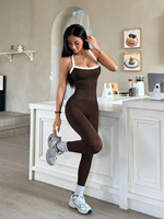 Combinaison de yoga pour femme à dos croisé, idéale pour l'entraînement, la course et la gym, en nylon/spandex, anti-transpiration, extensible dans quatre directions, respirante