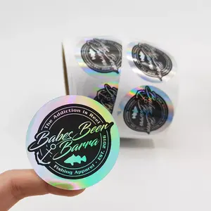 Logo Custom ized Printed Adhesive Hologram Label Aufkleber, Adhesive Hologram Printed Sticker