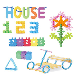 Dollartoys giáo dục tự làm số bảng chữ cái khối xây dựng Đồ chơi khối nhựa nhỏ - Product Image 1