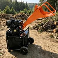 Broyeur de déchets agricoles en bois, mini broyeur à essence pour le traitement de la paille de maïs et des branches sèches