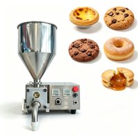 Mesin Pengisi Nozzle Tunggal Stainless Steel Komersial untuk Egg Tart, Kue Kering, Donat, Krim Karamel, Selai, Cokelat