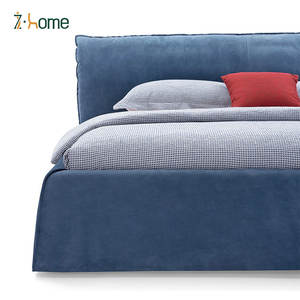 Cama con plataforma tapizada <span class=keywords><strong>Queen</strong></span> de madera maciza de cuero italiano, proveedor mayorista - Product Image 3