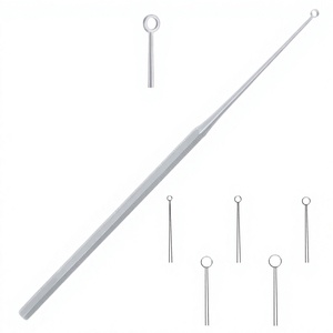 Curette Buck Ear droite en acier inoxydable, instrument chirurgical manuel certifié CE Classe I pour utilisation en chirurgie - Product Image 3