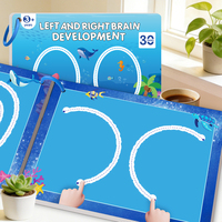 Cahier d'exercices de traçage pour le développement du cerveau gauche et droit des enfants, 30 pages, thème océan, livre d'entraînement au contrôle du stylo, livre d'activités