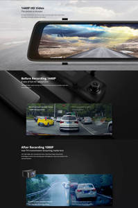 Caméra embarquée DDPAI Mola E3 avec rétroviseur, 2K Ultra HD 1440P 1080P, 128 Go, écran tactile 7 pouces, double objectif, vision nocturne, enregistreur vidéo GPS - Product Image 3