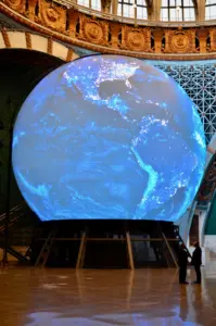 Tela de led criativa de 360 graus, ângulo de visão hd p5, esfera ao ar livre, display de tela led para propaganda