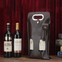RTS PU étui en cuir bière vin bouteille sac isotherme avec ouvre-bouteille couverture sac extérieur sacs à main Logo personnalisé