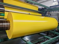 Bâche en PVC vinyle orange-jaune 0,9 mm 1100 g/m² pour bouées anti-pollution gonflables et réservoirs d'eau