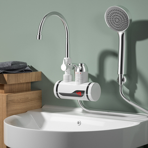 Ensemble de douche pluie blanc pour salle de bain avec mitigeurs et <span class=keywords><strong>robinet</strong></span> mural - Product Image 4