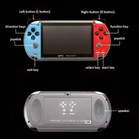 Console de jeu rétro portable X7 Mini MP5 avec écran HD de 4,3 pouces et 64 Go, jeux classiques inclus
