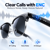 Lunettes de traduction IA W100D 6.0, traduction vocale en temps réel dans 164 langues, demi-monture métallique, IP67, 25g, chargement magnétique professionnel