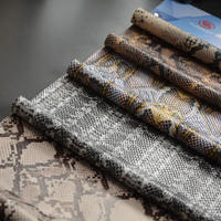 Cuir synthétique PU effet peau de serpent gaufré brillant pour sacs à main, nœuds pour cheveux et chaussures