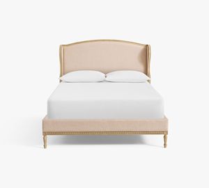 Base de Cama King/Queen de Madera Maciza Estilo Rústico Americano, Plataforma Sencilla y Espaciosa para Dormitorio Principal - Product Image 1