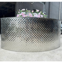 Chaud recommander Patten décoration fournitures en acier inoxydable mariage jus Bar comptoir argent Bar Table