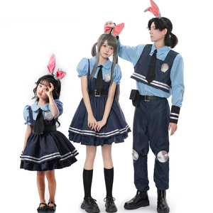 Costume da <span class=keywords><strong>Poliziotta</strong></span> Judy di Zootopia per Adulti Unisex in Modal Outfit Genitore-Figlio Personaggi del Film - Product Image 1