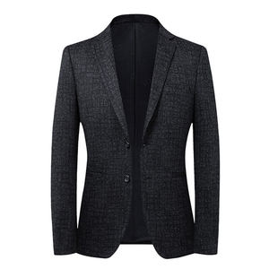 <strong>Mens</strong> <strong>Tweed</strong> Suit <strong>Blazer</strong> Jacket Single Breasted Notch Lapel Slim Formal Coat Top - Product Image 3
