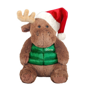 Meilleure vente en gros de peluche de Noël wapiti brodé renne <span class=keywords><strong>moto</strong></span> voiture poupée pour le soulagement du stress ornements décoratifs - Product Image 1